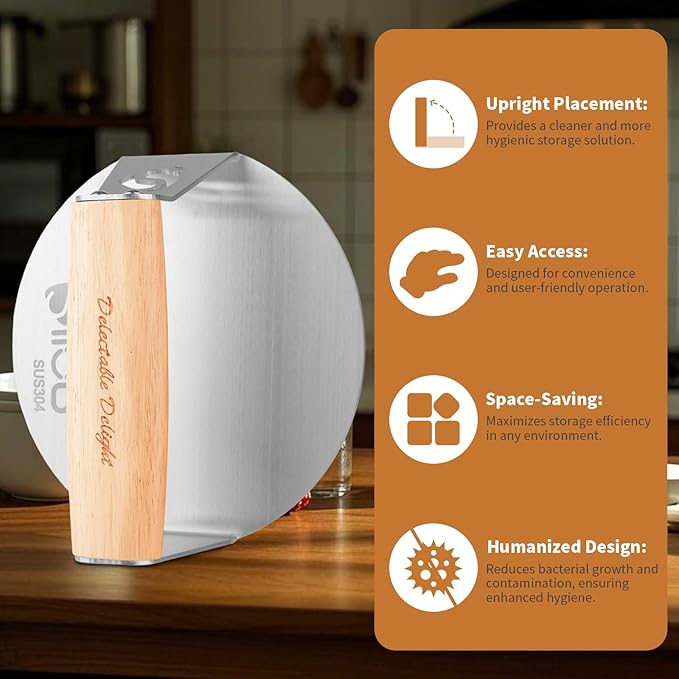 Smash Burger Press,304 Stainless Steel 6.0 Inches Round Hamburger Smasher with Anti Scald Wood Handle, Non-Stick Burger Press Perfect for Flat Top Griddle Grill Cooking (6'' Coated Press)