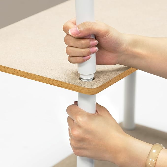 Furinno Turn-N-Tube Display Rack, 3-Tier Single, Beech