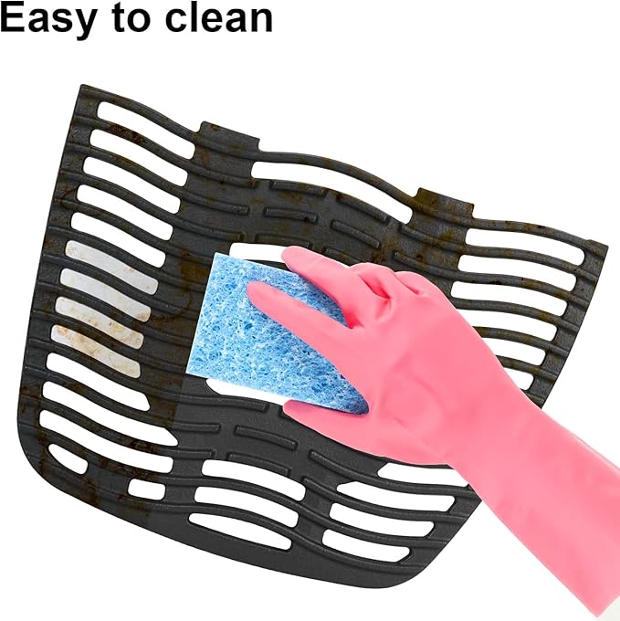 Cast Iron Grill Grates for Napoleon Gas Grill All TravelQ 285 Series, Napoleon Pro285x, PRO285X-BK, PRO285, PRO285-BK, TQ285X, TQ285X-1, TQ285X-BL, Napoleon Travelq Pro 285 accessories,Non-Stick,2PCS