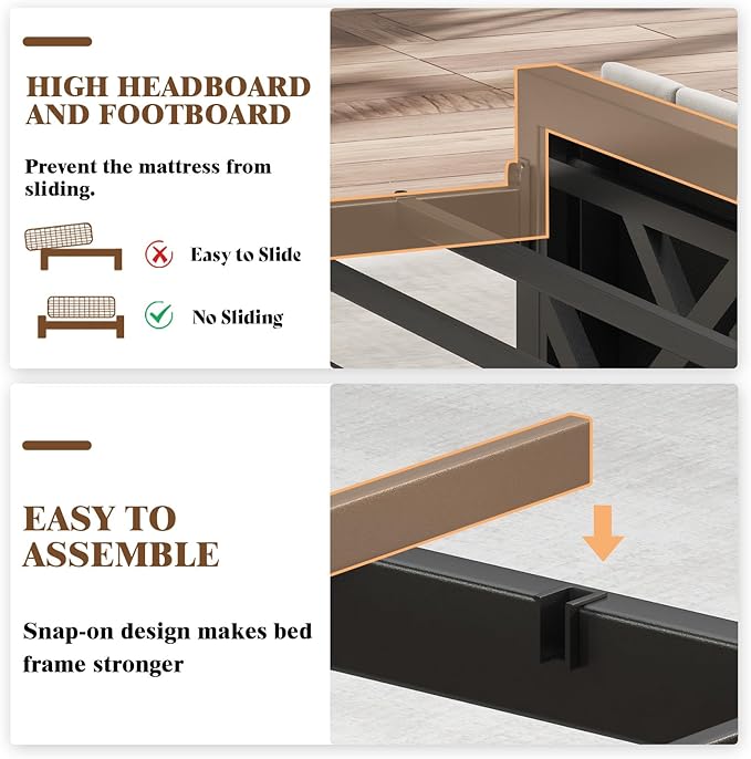 Full Bed Frame with Folding Bench and Charging Station, Velvet Upholstered Headboard with LED Light and Storage Shelf, Heavy Duty Metal Slats/No Box Spring Needed/Easy Assembly, Beige