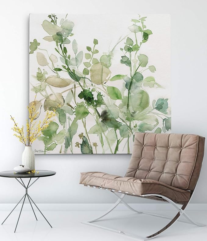 Wexford Home Sage Garden II-Canvas Prints Wrapped Gallery Wall Art | Stretched and Framed Ready to Hang, 10x10 Multicolor