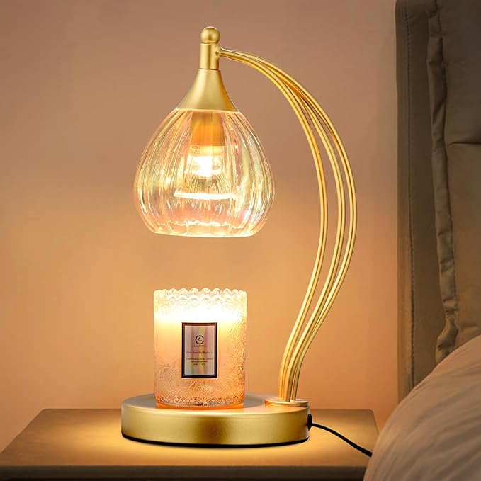 Candle Warmers for Jar Candles - Wax Melt Warmer with Timer Dimmer - Cozy Room Decor Aesthetic Home Gifts for Housewarming - 2 Bulb