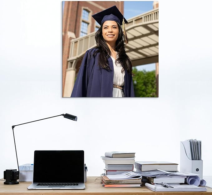 Custom Graduation Canvas Prints with Your Photos,Graduation Decorations, Personalized Graduation Canvas Wall Art Gifts Idea for Daughter, Son, Sibling or Friend (20" X 20")