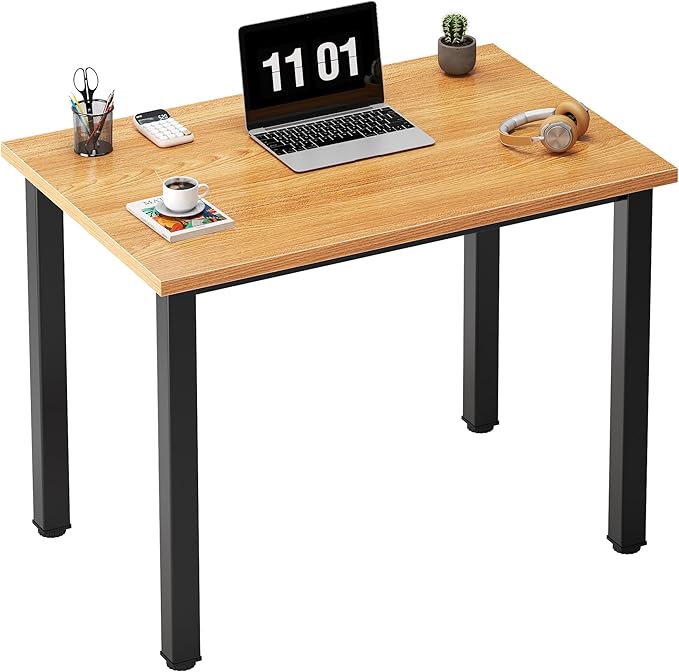 Need Computer Desk - 31.5 Inch Office Writing Work Study Kids Student Teacher Home Bedroom Table for Small Space, Teak