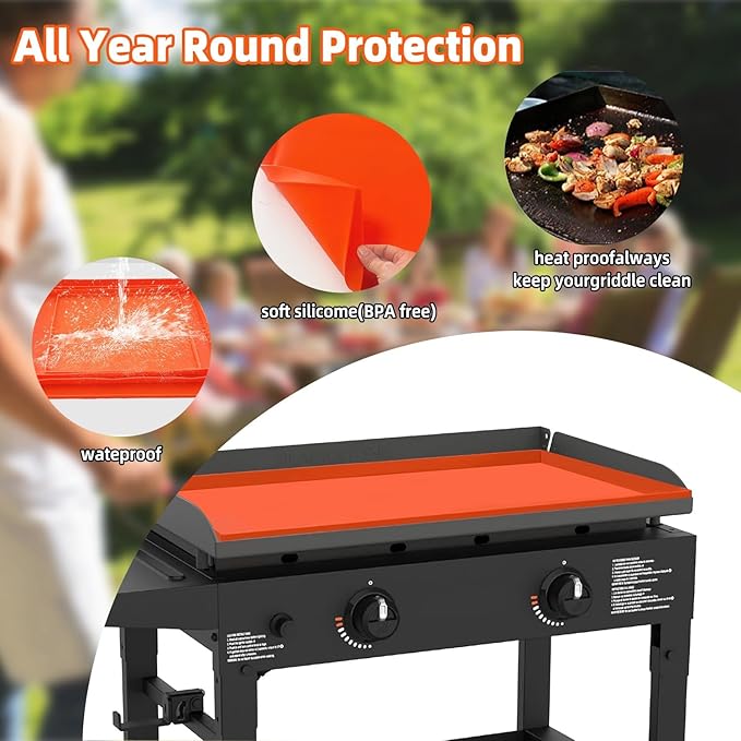 28-inch premium silicone baking mat，Silicone Protective Cover for 28" Blackstone Griddle，blackstone silicone mat、blackstone accessories for griddle，Preventing Dirt & Rust All Year Round