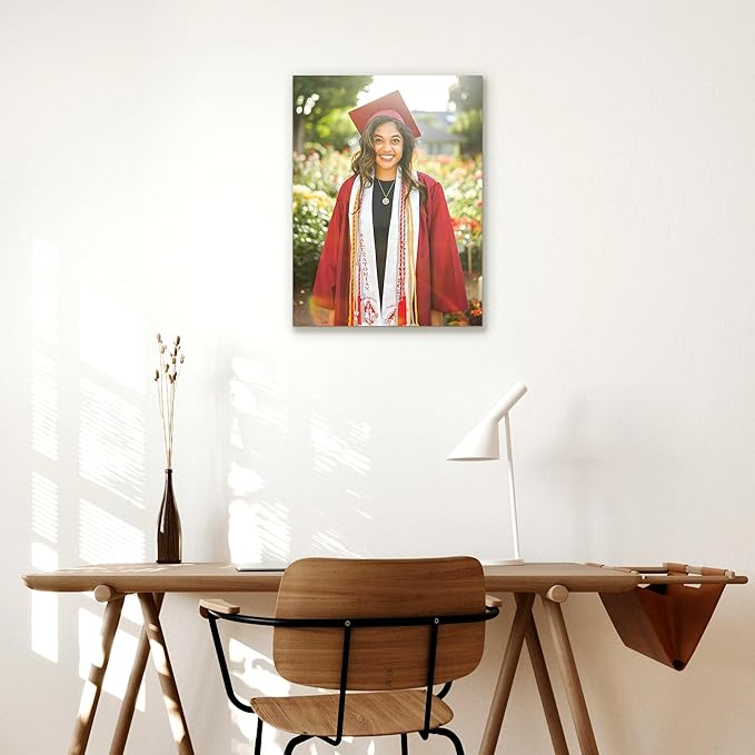 Custom Graduation Canvas Prints with Your Photos,Graduation Decorations, Personalized Graduation Canvas Wall Art Gifts Idea for Daughter, Son, Sibling or Friend (11" X 14")