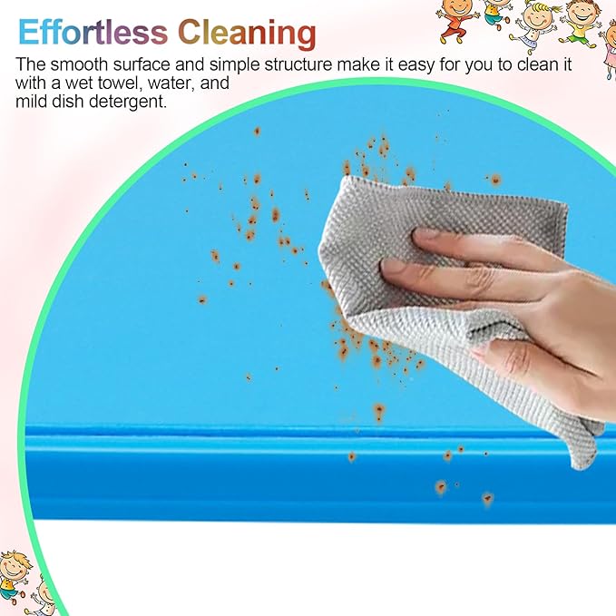 Set of 4 Kids Lap Desk Tray, Portable Activity Table, Plastic, Stackable for Drawing, Writing, Eating, Classroom, 21.65" L x 11.8" W x8.46 H, Multicolor