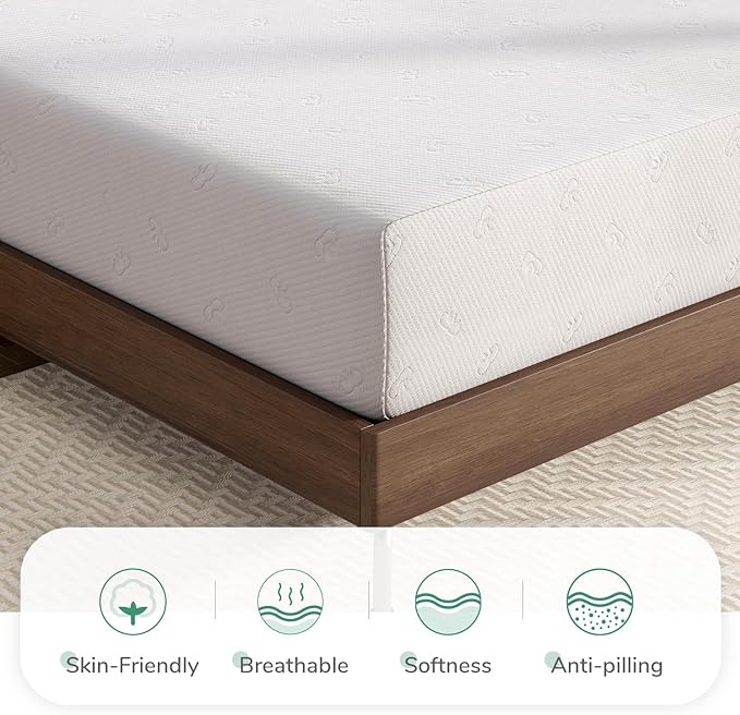 Novilla Full Mattress, 6 Inch Full Memory Foam Mattress for Pressure Relief & Comfort Sleep, Removable Washable Cover,CertiPUR-US Certified，Medium Firm