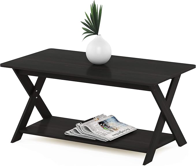 FURINNO Modern Simplistic Coffee Table, Espresso