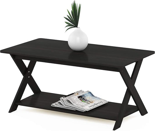 FURINNO Modern Simplistic Coffee Table, Espresso