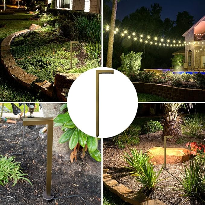 LED Pathway Lights 129 Landscape Lighting 12V Solid Brass Low Voltage LED Light G4 3.5W 2700K Bulb Outdoor Modern Driveway Lights Beautiful Bright Long Lasting Walkway Lights