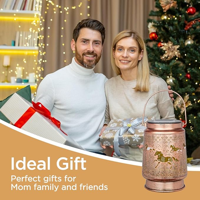 Horse Lover Solar Light Gift for Mom Grandma Women Sister, Hanging Image Horse Lights, Yard Corridor Garden Decor, Mother's Day Horse Gifts, Thanksgiving Day, Christmas Day, Birthday