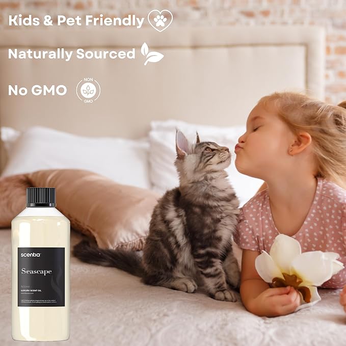 Hotel Diffuser Oil Inspired by The Ritz Carlton Hotel Scent - 500 ml 16.9 fl oz - Fragrance Oil Blend Botanical Jasmine & Marine Notes for Aromatherapy Diffusers - Escapade, Mothers Day Gift