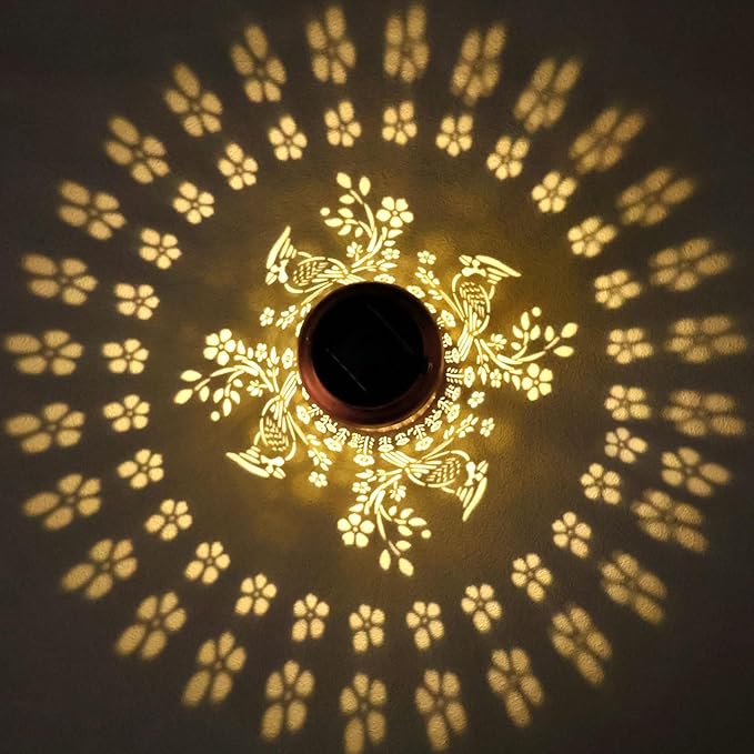 Cardinal Solar Lanterns Outdoor Waterproof Garden Decor-Birthday Gifts for Women Men Mom Grandma Cardinal Hanging Solar Lights Metal Bird Decorative Lantern for Yard, Patio, Lawn,Pathway, Landscape