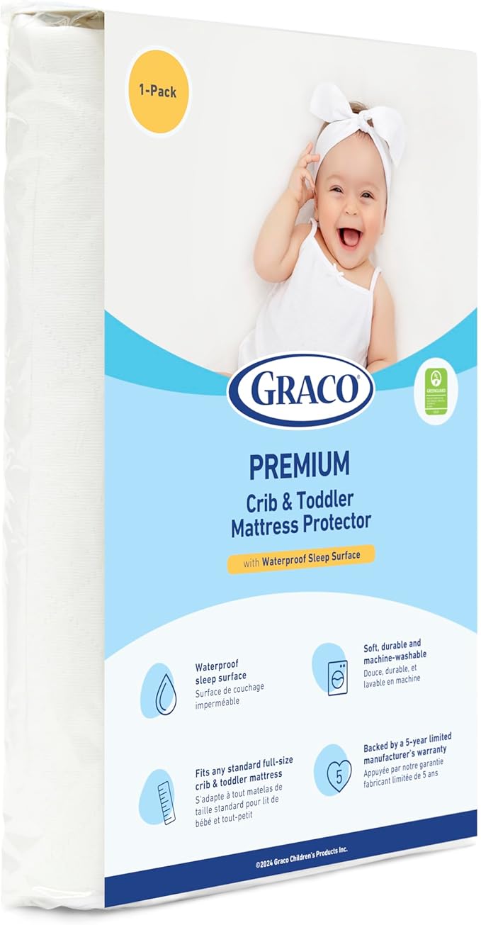 Graco Ultra Dual-Sided Crib Mattress & Protector Value Bundle (1-Pack) – Includes GREENGUARD Gold Certified Crib Mattress, GREENGUARD Gold Certified Waterproof Protector
