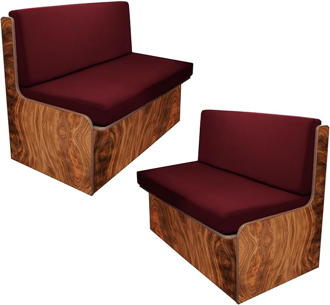 Rv Dinette Cushion Covers,Printing Stretchable Camper Cushion Cover,RV Cushion Slipcover,Rv Couch Cover Replacement for RV Camper Car Bench,2 Backrest Covers and 2 Bench Covers (Wine Red)