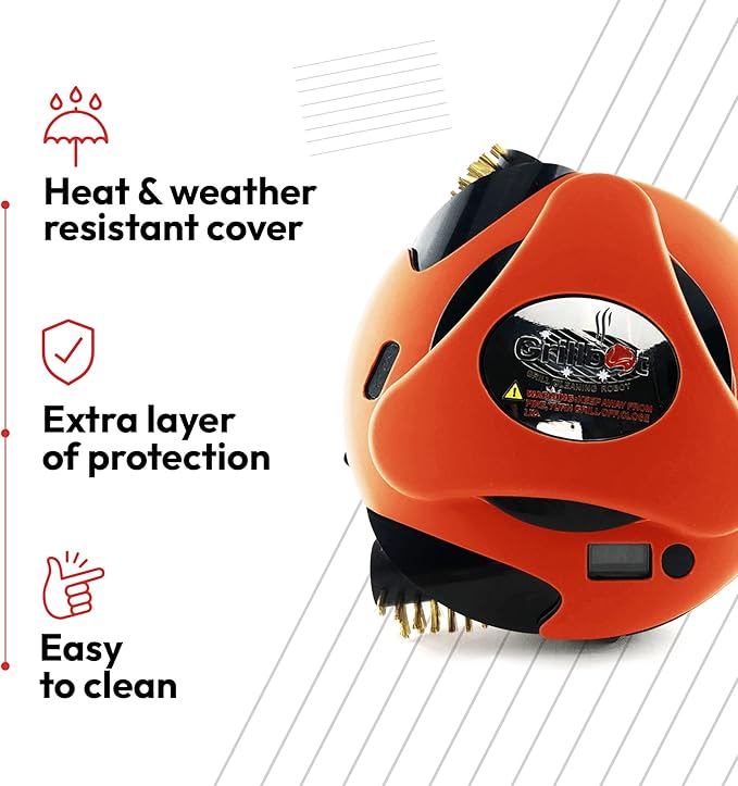 Grillbot Silicone Covers, Ultimate Protection for Your Robotic Grill Cleaner - Durable, Heat & Weather Proof, Easy-to-Use Grillbot Skin
