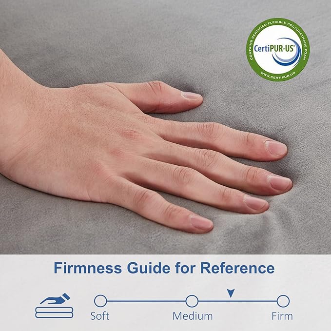 SINWEEK Tri Folding Mattress Foam Topper 4" Thickness Floor Cot Mattress, Guset Bed with Removable&Machine Washable Cover and Lining, CertiPUR-US Certified 38 x 80 Inch