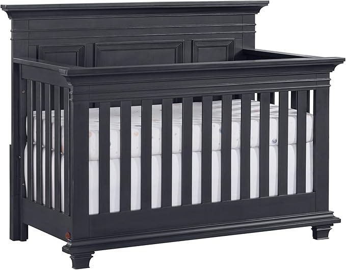 Oxford Baby Weston 4-in-1 Convertible Baby Crib, Midnight Slate, Green Guard Gold Certified