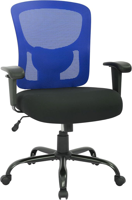 PayLessHere Ergonomic Desk Chair Office Chair Computer Chair 500lbs with Lumbar Support Wide Seat Adjust Arms Rolling Swivel High Back Task Executive Big and Tall Office Chair for Home Office，Blue