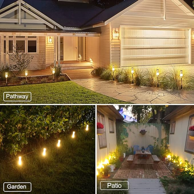 LED Pathway Lights, 4.8W 12V AC/DC Low Voltage Path Lights, 570 Lumen 6 Pack Extendable Outdoor Landscape Lighting IP65 Waterproof Garden Lights for Yard Walkway Driveway, 2700K