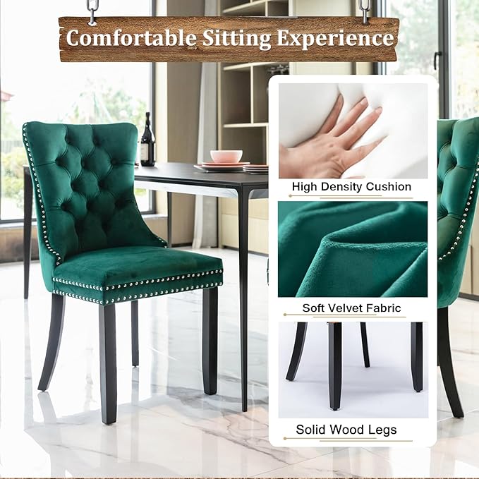 Goujxcy 9-Piece Extendable Dining Table Set for 8, 63-78 Inch Faux Travetine Kitchen Table Set with 8 Green Upholstered Chairs Modern Wood Expandable Dining Room Table Set for Kitchen Apartment