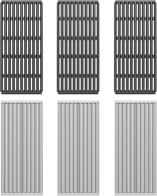 BBQ-PLUS Infrared Emitter Plate and Cooking Grates Replacement Parts for Charbroil Commercial Infrared 3 Burner G466-0025-W1A 463242515 466242515 466242615 463242516 463243016 463367516