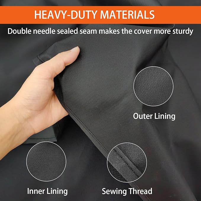 Replacement Traeger BAC776 Woodridge Pro and Woodridge Elite Pellet Grills, 600D Polyester Outdoor Heavy Duty Waterproof Full-Length All Weather Grill Cover Accessory- 69 in