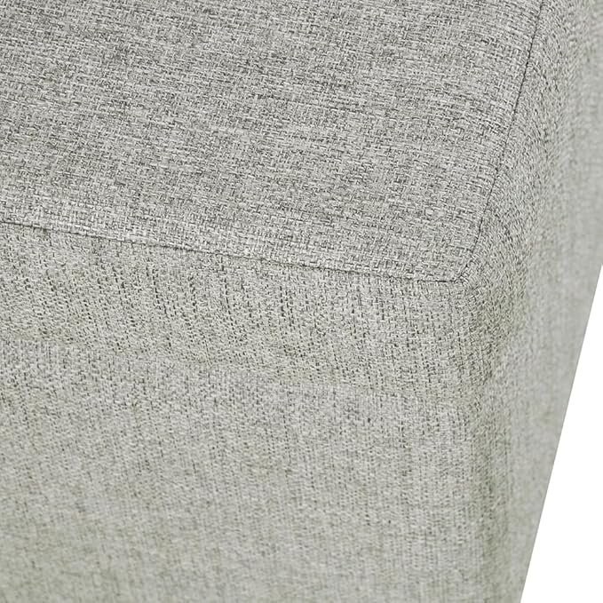 HomePop Upholstered Storage Bench with Metal Leg|Homepop Home Décor|Bench with Storage for Living Room & Entryway - Gray Woven