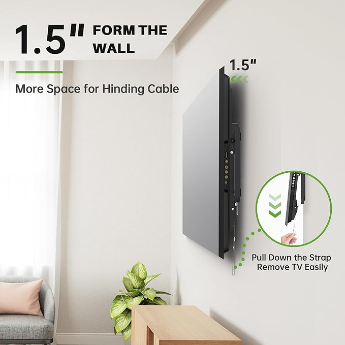 USX MOUNT Tilting TV Wall Mount for Most 37"-90" Flat Curved Screen Television, TV Bracket with Max VESA 600x400mm up to 132lbs, Low Profile Tilt Mount for 16", 24" Stud