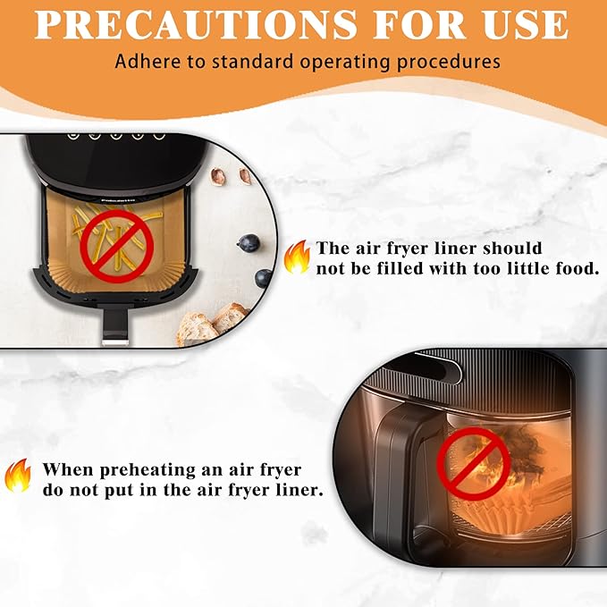 Disposable Paper Liners, 120 Pcs Square Airfryer Parchment Cooking Non-Stick Liner Accessories, Microwave Oven, Frying Pan, Oil-proof Air Fryers Filters Sheet for 2 3 4 4.5 Qt Baking Basket