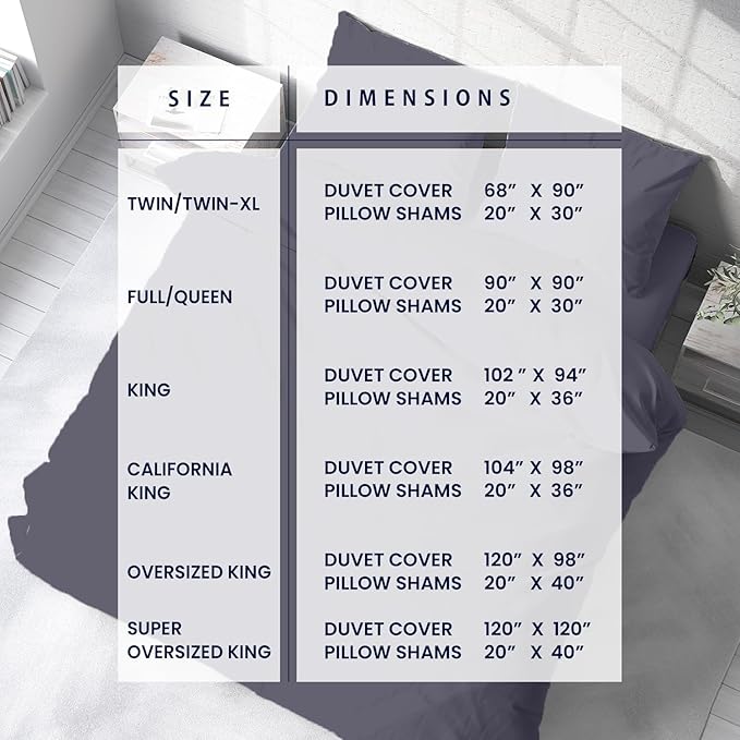 Kotton Culture 1 Pc California King Size Duvet Cover Only -100% Egyptian Cotton Sateen 600 Thread Count Ultra Soft Premium Durable Comforter Cover Zipper Closure & Corner Ties (Dark Grey,104"x98")