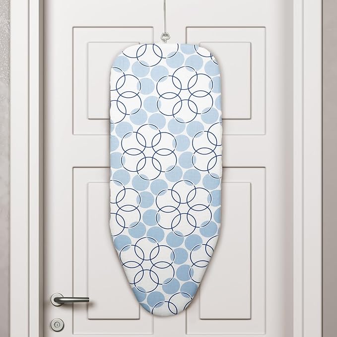 Household Essentials 122101 Small Tabletop Ironing Board with Folding Legs - Magic Rings Cover and Pad,Blue Rings