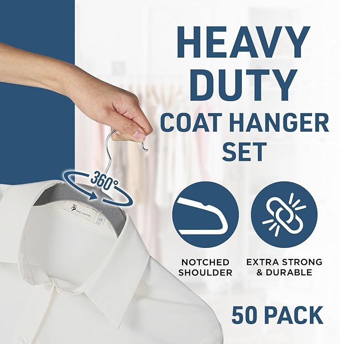 Velvet Non-Slip Hangers - 50 Pieces Non-Slip Coat Hanger Set with 360° Swivel Hook, Space-Saving, Sleek Design, Keep Closet Organized, Smooth Velvet Finish, Lightweight Construction - Gray