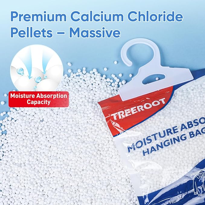 15 Pack Moisture Absorbers for Closet, 9.8OZ Hanging Closet Dehumidifier Bags, Hanging Humidity Absorber in Wardrobes, Kitchens and Bathrooms, Fragrance Free Portable Moisture bags