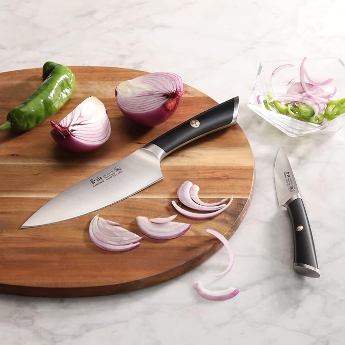 Cangshan ELBERT Series German Steel Forged Starter Knife Sets (Black, 2-Piece)