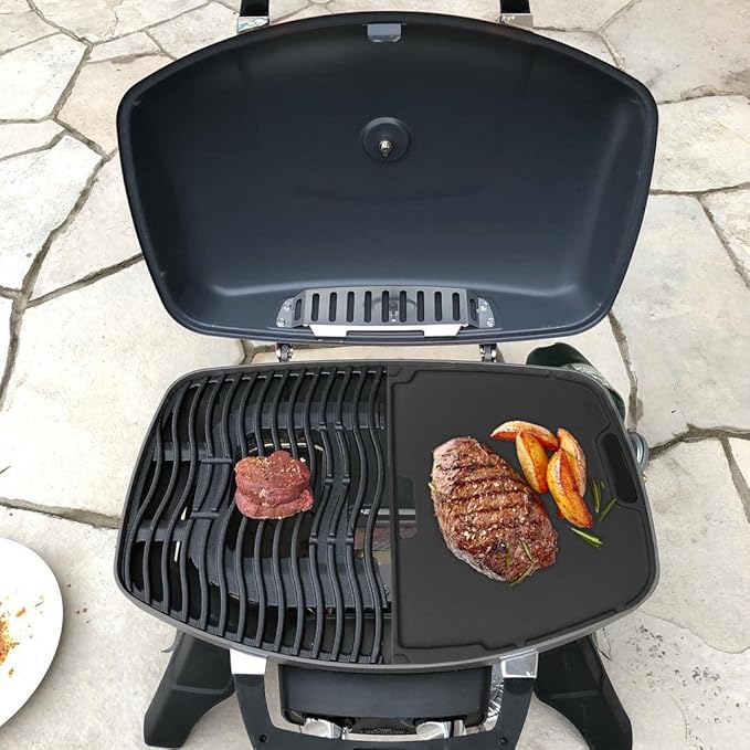 Cast Iron Reversible Griddle for Napoleon Gas Grill All TravelQ 285 Series, for Napoleon Travelq 285 Accessories Pro285x, PRO285X-BK, PRO285, PRO285-BK, TQ285X, TQ285X-1, TQ285X-BL, Non-Stick