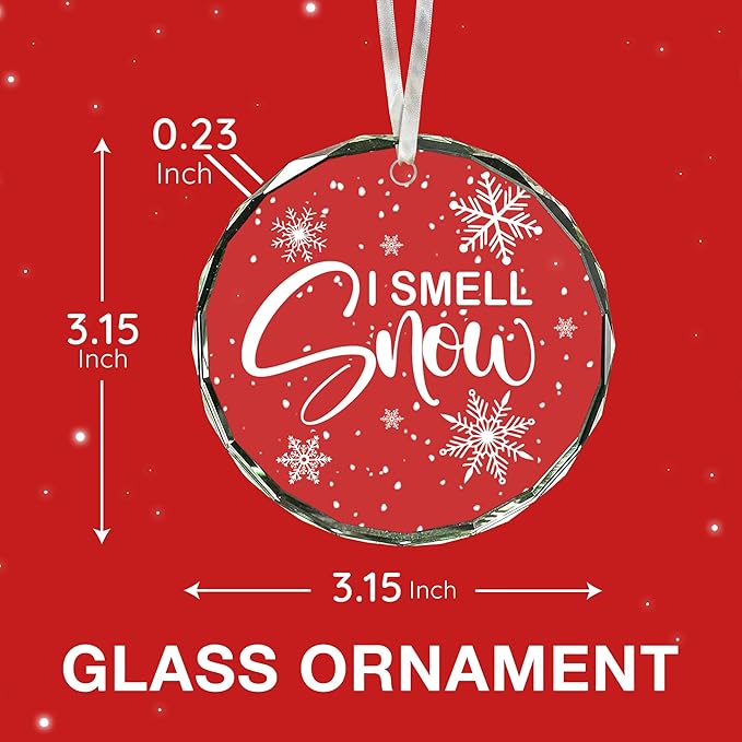 I Smell Snow Ornament - Ideal Christmas Tree Decorations for Film Enthusiasts, Fun and Unique Xmas Clearance Ornaments, Snowman Gifts for Movie Lovers, 2025 Snowy Snowman Christmas Ornaments