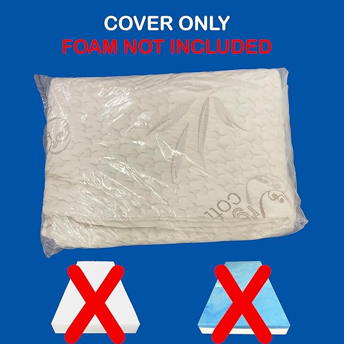 FoamRush 3" x 30" x 80" Bunk, Soft, Fitted, Zippered Mattress Cover Replacement, Premium Cotton, Waterproof, Non Skid Bottom, Mattress Pad Cover, Mattress Not Included