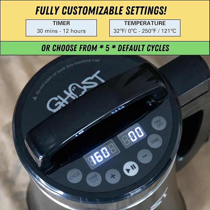 Ghost Infuser - Herbal Botanical Extractor and Oil Infusion Machine - Fully Customizable Settings - Easy to Use to Make Your Own Infused Oil Edibles & Treats