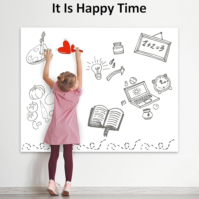 Dry Erase White Board Sticker for Wall (96 × 46)