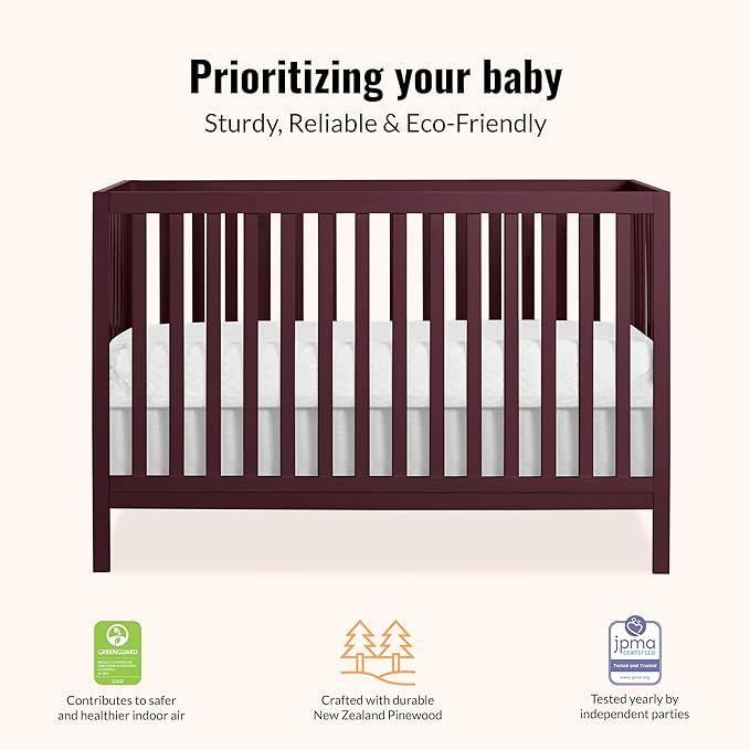 Dream On Me JPMA & Greenguard Gold Certified Synergy MOD Crib, Made with Sustainable New Zealand Pinewood