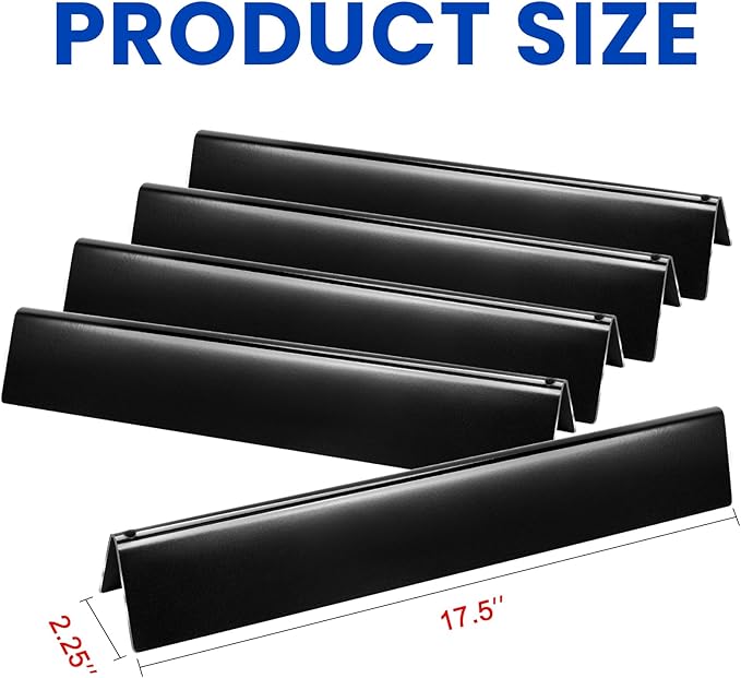 GGC 17.5 inch Flavorizer Bar for Weber Genesis 300 Series Genesis E310 E320 E330 S310 S320 S330 EP-310 EP-320 EP-330, Porcelain-enameled Flavor Bar Replacement for Weber 7620, 5 PCS