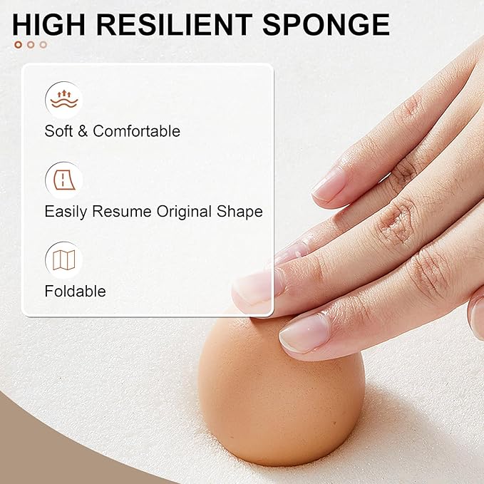 Crestlive Products Chaise Lounge Cushions Outdoor Set of 2, 72x21 Inch, Water Resistant Lounge Chair Cushions for Outdoor Furniture, Patio Cushions for Pool, Lawn, Beige, Khaki