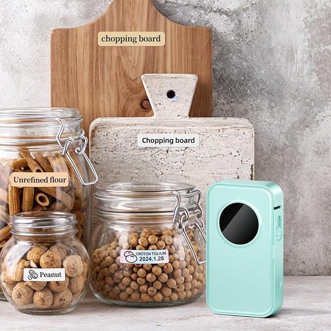 Phomemo Label Maker Machine with Tape, D35 Portable Bluetooth Handheld Label Printer Wireless Mini Labels Maker, Easy to Use with Smartphone Small Sticker Labeler Rechargeable for Home Office organize