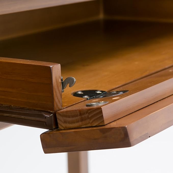 SIMPLIHOME Warm Shaker Desk - 48 Inch Wide Solid Wood Writing Desk in Light Golden Brown, Transitional Home Office Computer Table for Workspace or Study with Flip-Down Keyboard Tray and 2 Drawers