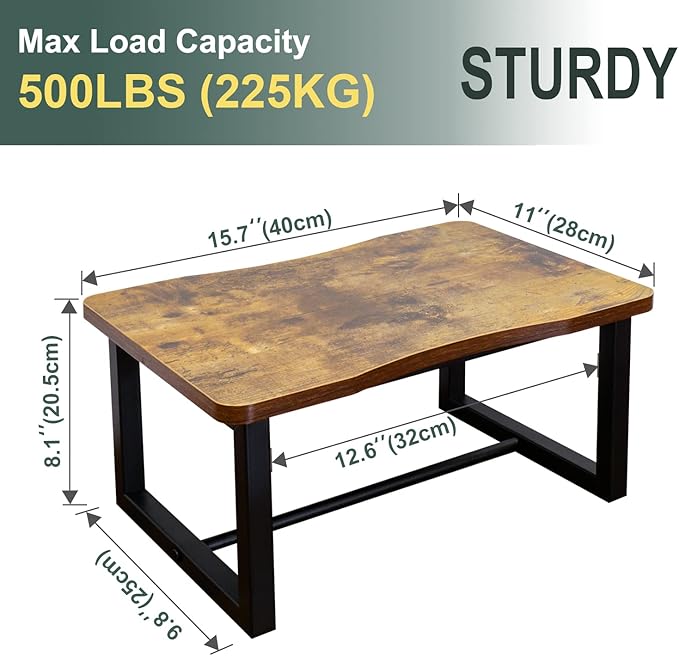 Wooden Step Stool,Stepping Stool for Adult & Kids，Wood One Step for Kitchen, Bedroom, Living Room, Bathroom Hold up to 500lbs