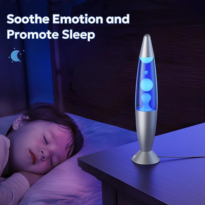 17 Color Liquid Motion Lamp LED Changing Lamp with Remote 16 Inch Large Blue Pink Green Red Purple Classic Relax Night Light Retro Big Table Lamp for Kids Adults Boys Room Home Decor