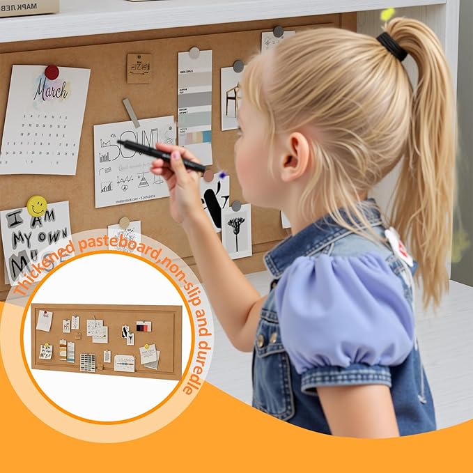 White Wooden Kids Desk and Chair Set, Kids Study Desk with Removable Large Storage Cabinet,Kid Study Table and Chair Set with 2 Drawers & 4 Cabinets,Girls Desks for Kid for Bedroom