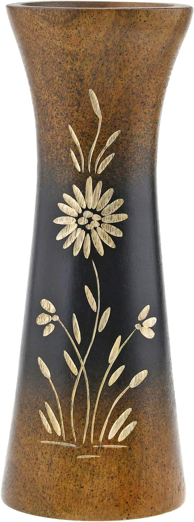 Aeravida Natural Flower Mango Tree Wood Flower Table Floor Vase, 8 inch | Modern Farmhouse Home Décor | Living Room Home Decoration